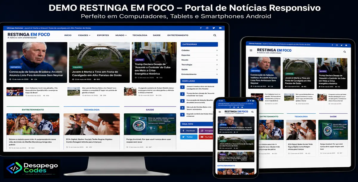 Script Portal De Notícias Php Puro + Manual + Enquetes 2026