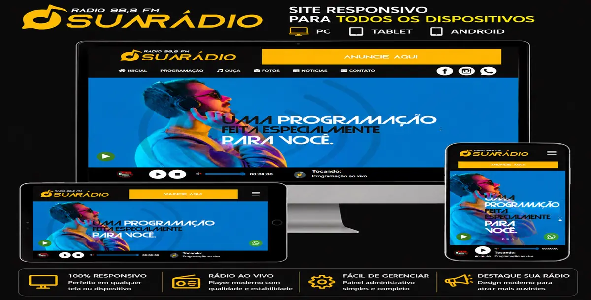SCRIPIT RÁDIO PROFISSIONAL + PAINEL ADMIN 2026