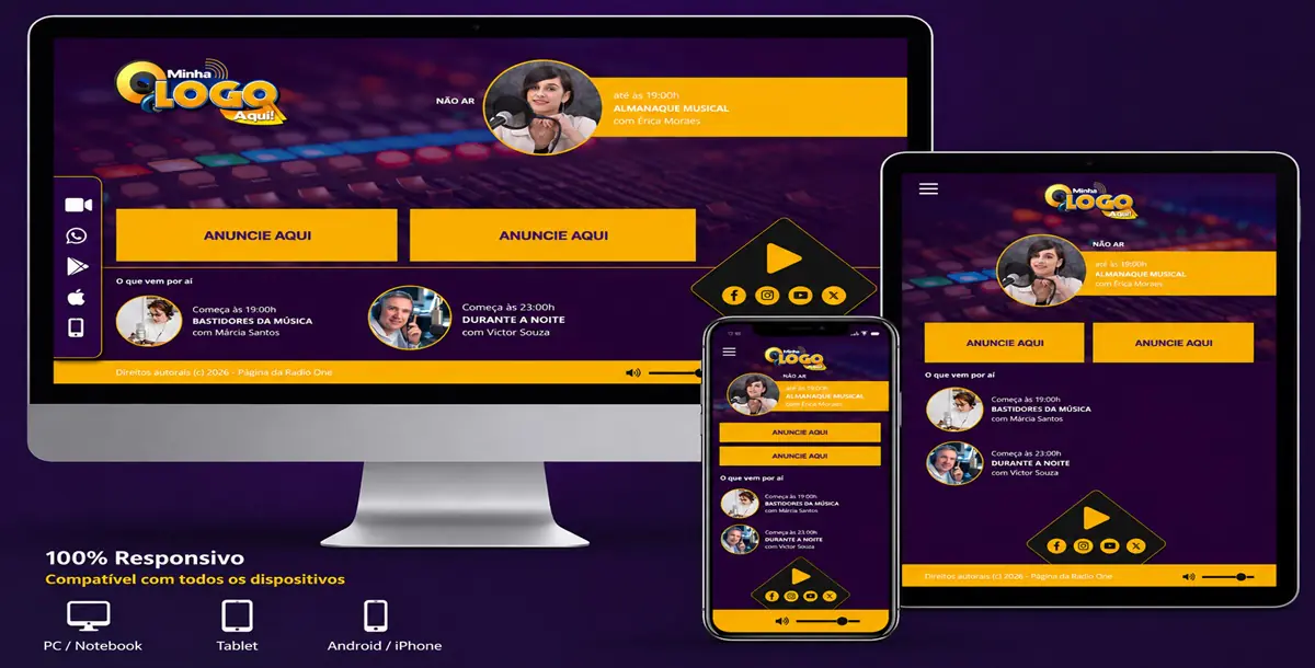 RADIO APP MÓVEL PREMIUM — SITE + PLAYER + PAINEL ADMIN